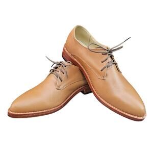 Classic Tan Leather Oxford Nisolo James Size 6.5 Lace Up Loafer Sustainable Shoe